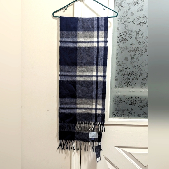 BEGG & CO Lambswool and Angora      Plaid Scarf. Made in Scotland. - Picture 1 of 6